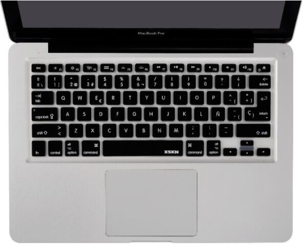 EU Version Spanish Silicone Keyboard Cover Skin Gradient Blue Protective Film for MacBook air 13 Pro 13 15 17 inch